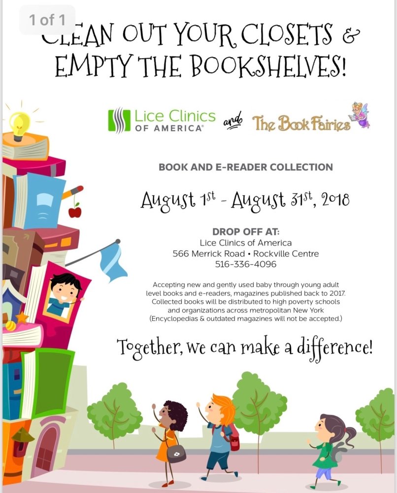 LCA Long Island Book Drive with The Book Fairies